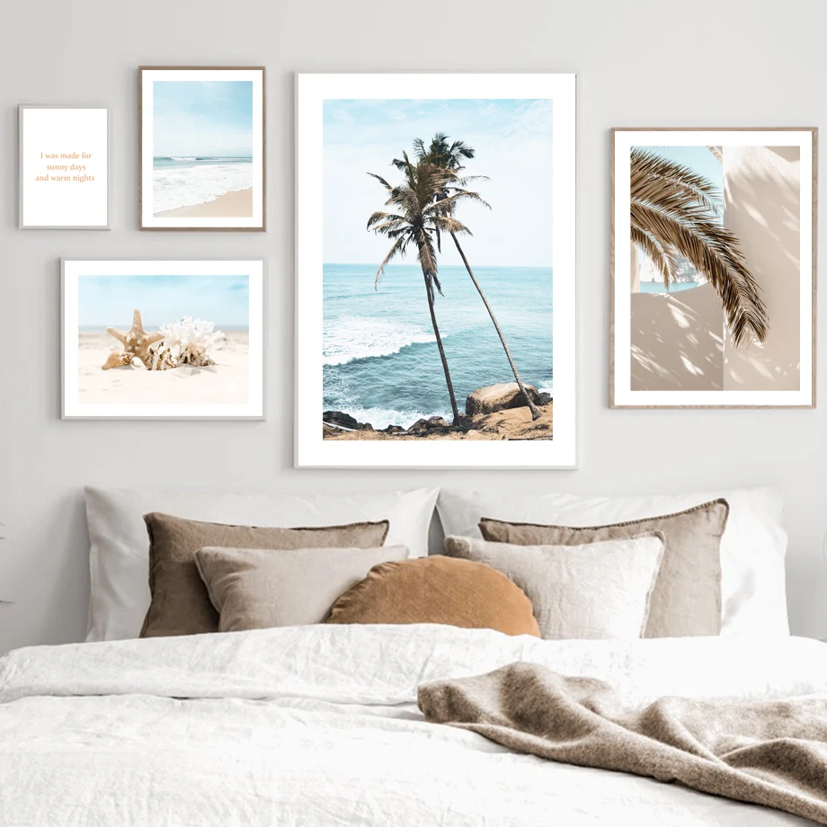 Coconut Palm Leaf Spray Conch Starfish Beach Nordic Posters Prints Blue Sea Art Canvas Painting Wall Pictures For Bedroom Decor Coconut Palm Leaf Spray Conch Starfish Beach Nordic Posters Prints Blue Sea Art Canvas Painting Wall Pictures For Bedroom Decor
