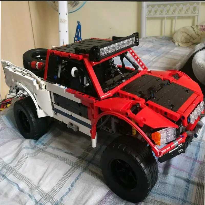 1718 шт. серия Technic MOC BAJA внедорожные короткие карточные гонки 3662 Модели Строительные наборы блоки игрушки подарок для мальчиков