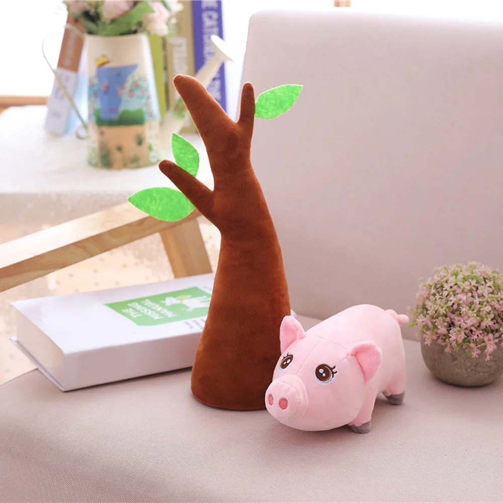 PP Хлопок 32 см мультфильм плюшевые игрушки розовые свинки на дереве Waddles мягкие куклы мультфильм милые дети подарки на день рождения
