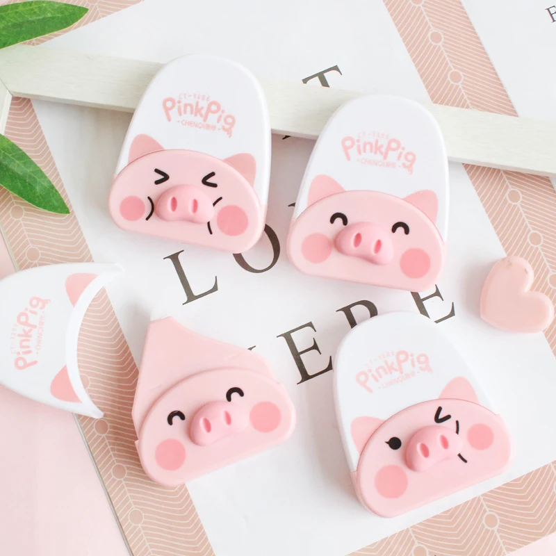 Мини Милая Розовая коррекция поросенка Корректирующая лента Kawaii канцелярский
