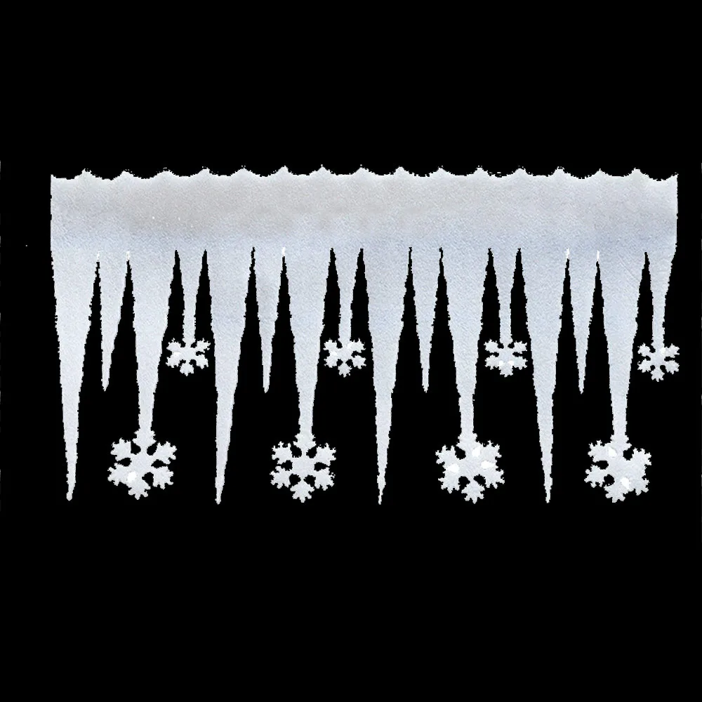 2 шт Рождество Снежинка Украшение белая пена Снежинка ледяная полоса Рождественское украшение для окон украшения окна