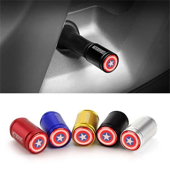 

4pcs/lot Captain Universal Motorcycle Car Wheel Tire Valve Dust Caps For Mazda 626 MX5 323 CX9 CX5 CX30 Tyre Air Valve Stem Caps