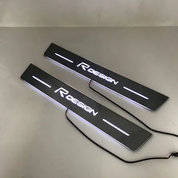 

LYQ led moving door scuff for Volvo dynamic door sill plate welcome lamp lining overlay Flow/fixed light