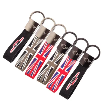 

Metal and Rubber car key chain ring remote key holder for Mini John Cooper Works R55 R56 R57 R58 R59 R60 R61 F55 F56 Car-Styling