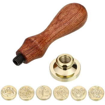 

Wax Seal Stamp Set,Retro Classic Wax Seal Stamps Seal Art Crafts Romantic Symbol Wax Seal Set