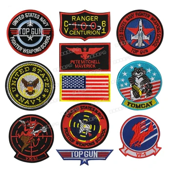 

Fighter school Embroidery Patches Badges Emblem military Army DIY Accessory Hoop and Loop Tactical Morale America USA