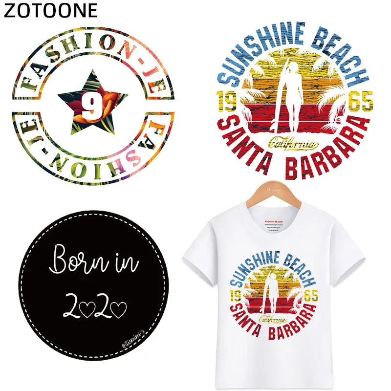 ZOTOONE/нашивки в полоску с железным принтом модные нашивки буквами для футболок