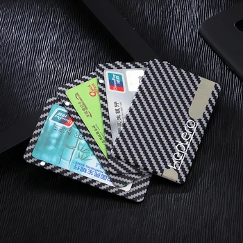 

Fireproof Credit Money Magnetic Card Holder Antishock Wallet Case Cover Protective Stripes Pattern Storage Sealed Business
