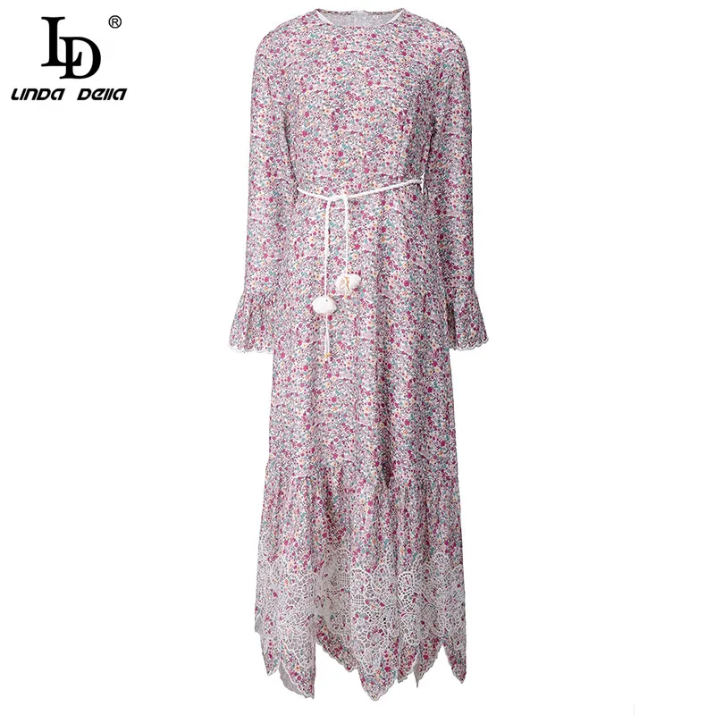 LD LINDA DELLA Fashion Runway Autumn Party Dress