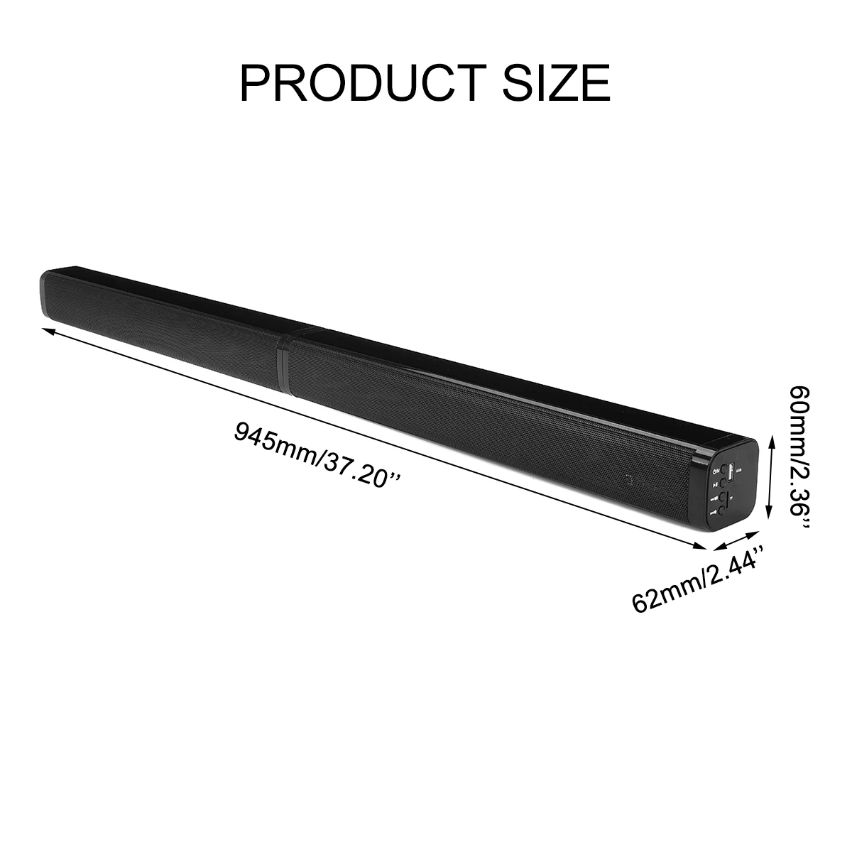 40W HiFi Wireless bluetooth Soundbar Speaker 3D