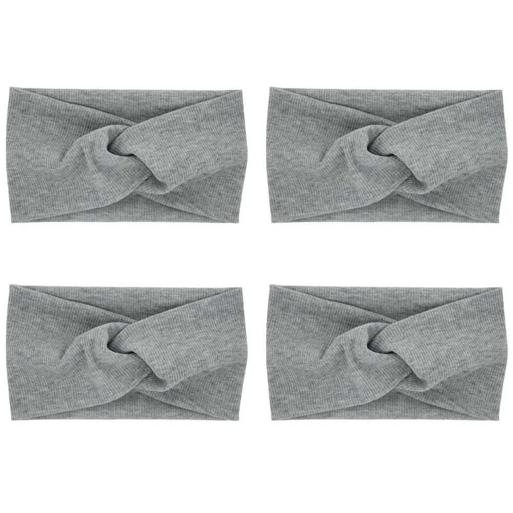 Light Gray Комплект детской одежды из 4 предметов для детей ясельного возраста тянущиеся одноцветные, с узелком повязкой на голову-чалмой волосы голова Обёрточная бумага лента - Цвет: Light Gray