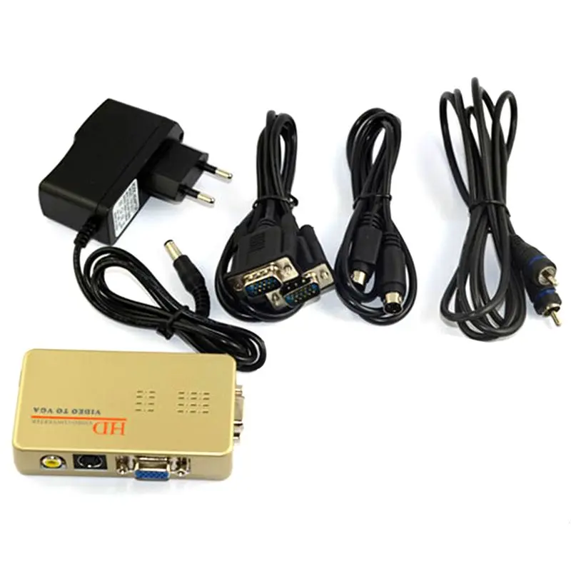 Av To Vga Video Converter Pc To Tv Converter The Conversion Of Vga Signals Into Video/S Video Signals.Eu Plug