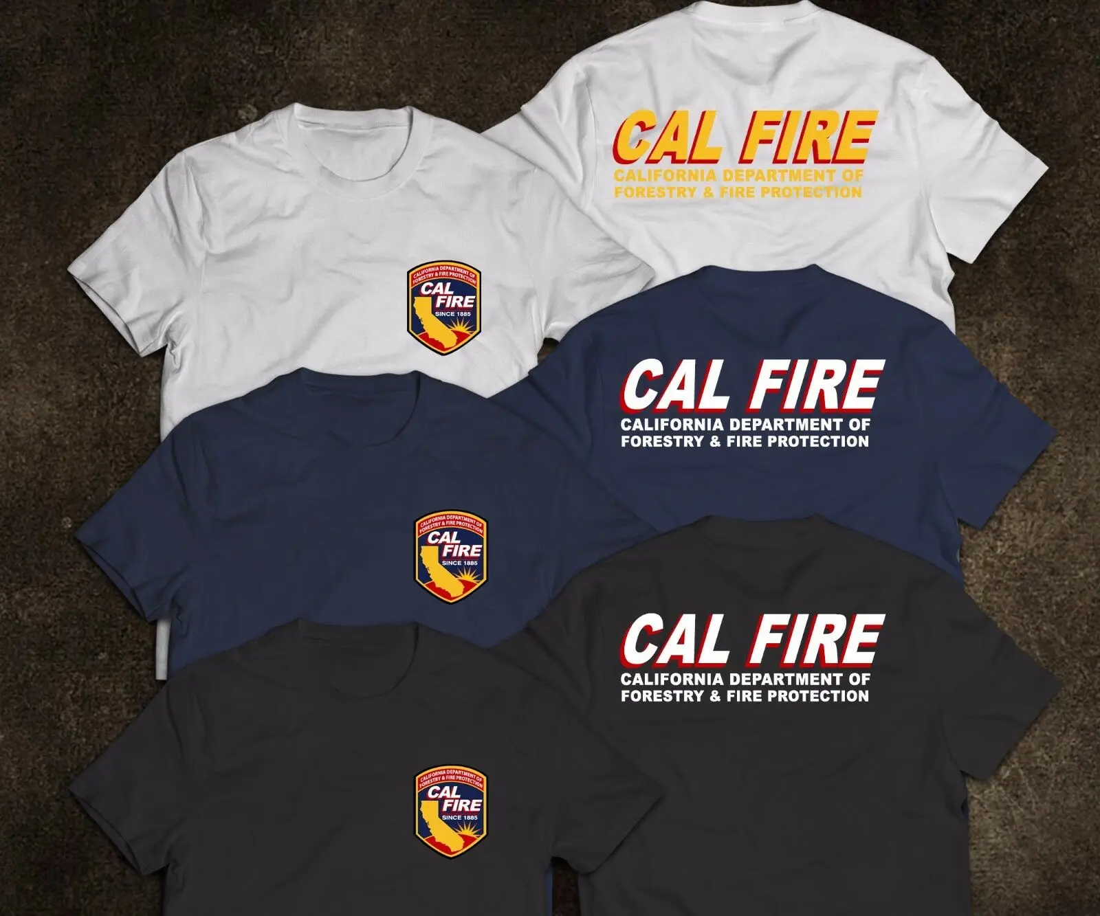 mode Neue California Feuerwehrmann Feuer Abteilung Seltene Schusswaffe футболка Doppel Seite Tees