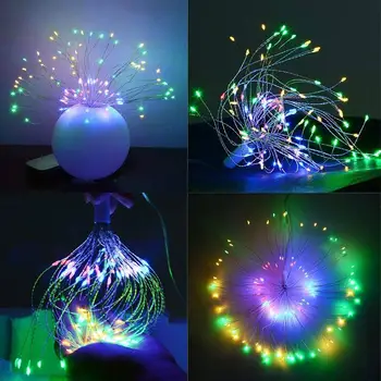 

120LED Warm White/Colorful Yard Decoration Light Durable Fairy Light Wedding Exploding Lighting Star String Light Festival