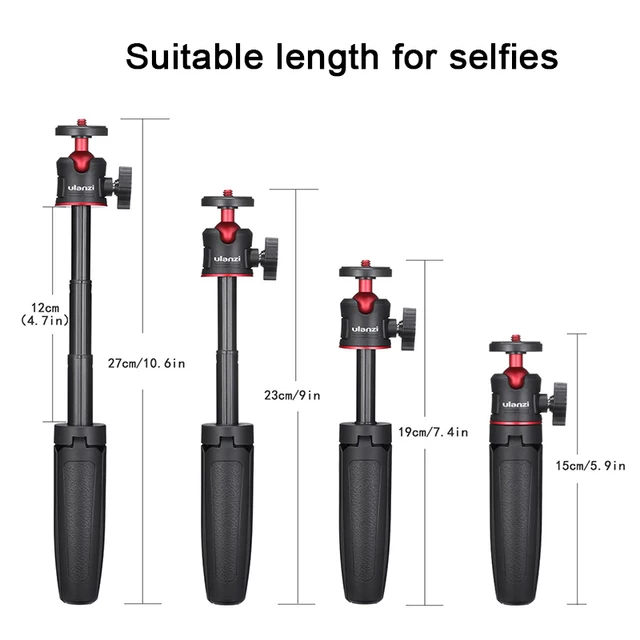 Ulanzi MT-08 DSLR SLR Phone Vlog tripod KIT Cold Shoe Phone Mount Holder for Microphone LED Light Mini Tripod for iPhone 13 Sony - Hình ảnh 4