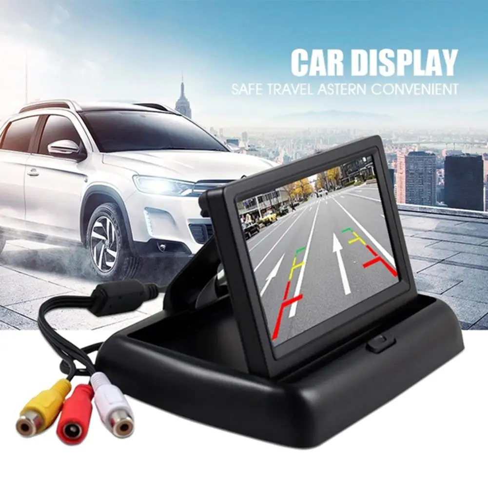 

Car Rearview LCD Monitor 4.3inch Foldable Car Reverse Backup Rearview Digital LCD Display Monitor Screen