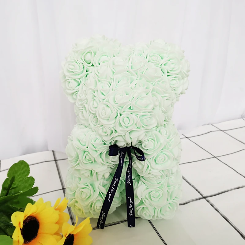 Flower Foam Bear - Green 25cm
