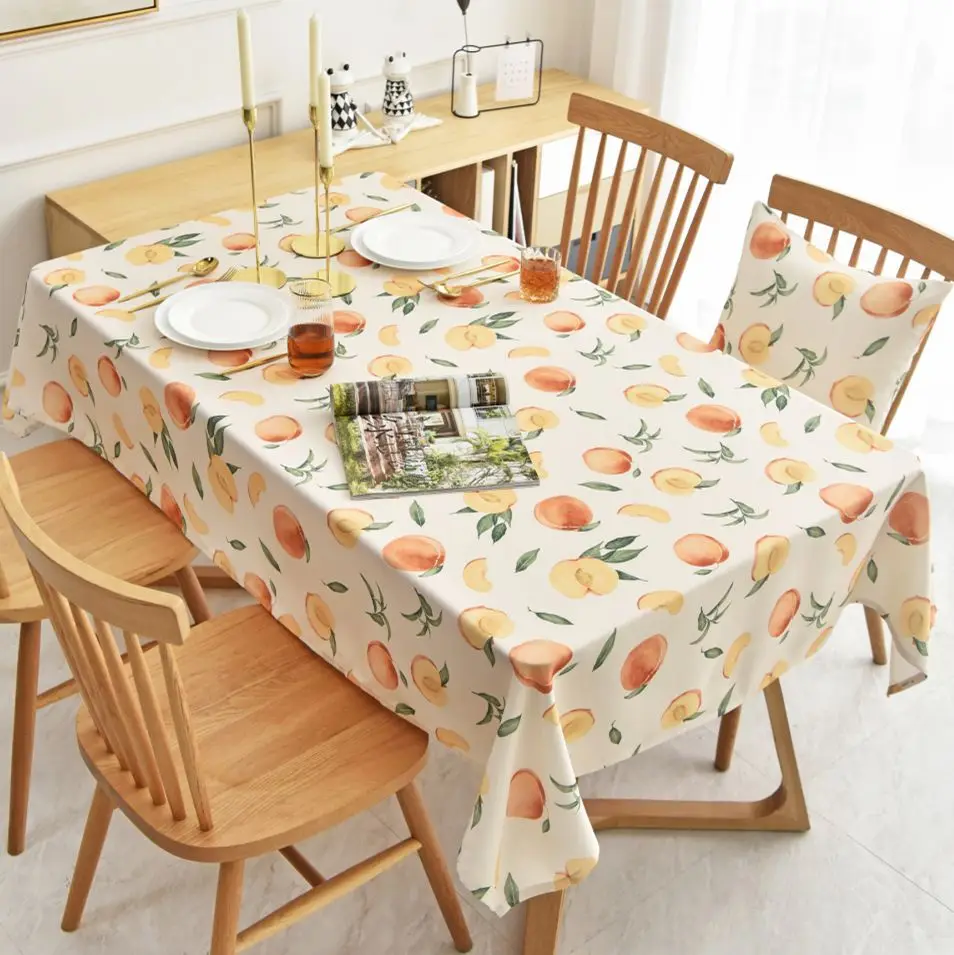 

Fruit Printed Tablecloth Waterproof Tablecloths Rectangular Oilproof Thick Coffee Tea Kitchen Party Dector Table Cloths