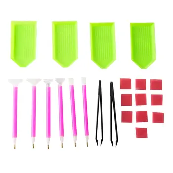 

DIY Diamond Painting Accessories 5D Diamond Painting Cross Stitch Embroidery Pen Tools Set Tweezers Glue Tray Sticky Pen Kit