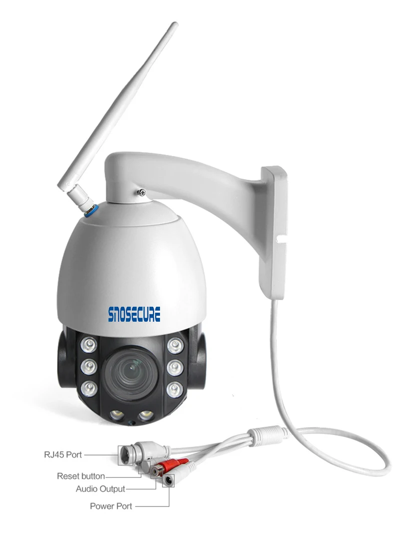SNOSECURE Мини PTZ купол 20X оптический зум 1080P wifi IP камера Открытый Беспроводной Onvif двухстороннее аудио Полный Цвет ночного видения PTZ