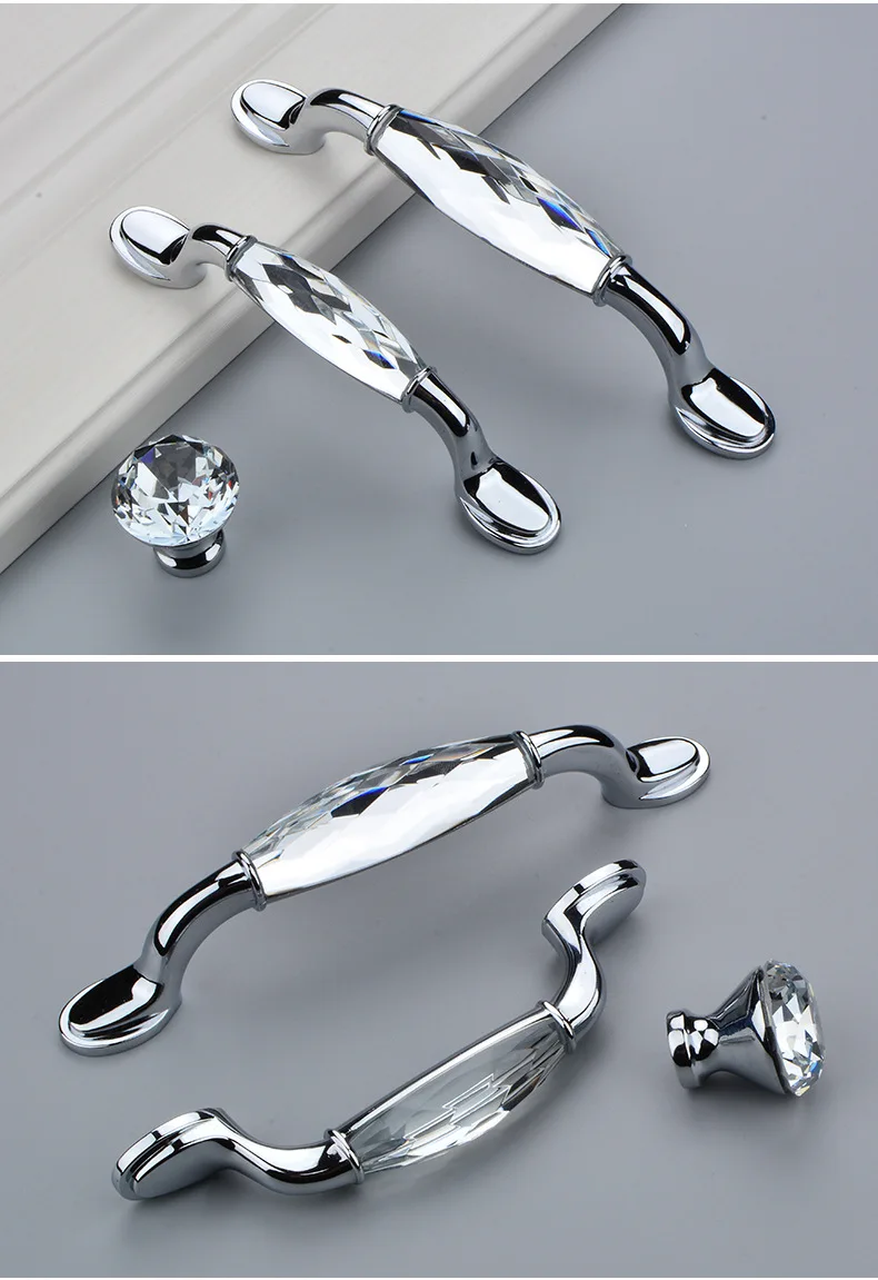 96128mm k9 crystal kitchen cabinet wine cabinet door handle gold drawer tv table bathroom cabinet knob 5 modern fashion deluxe (3)