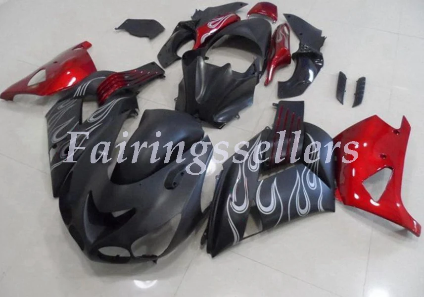 Пресс-форма для мотоцикла ABS Обтекатели комплект подходит для kawasaki Ninja ZX-14R 2006 2007 2008 2009 2010 2011 белый матовый черный