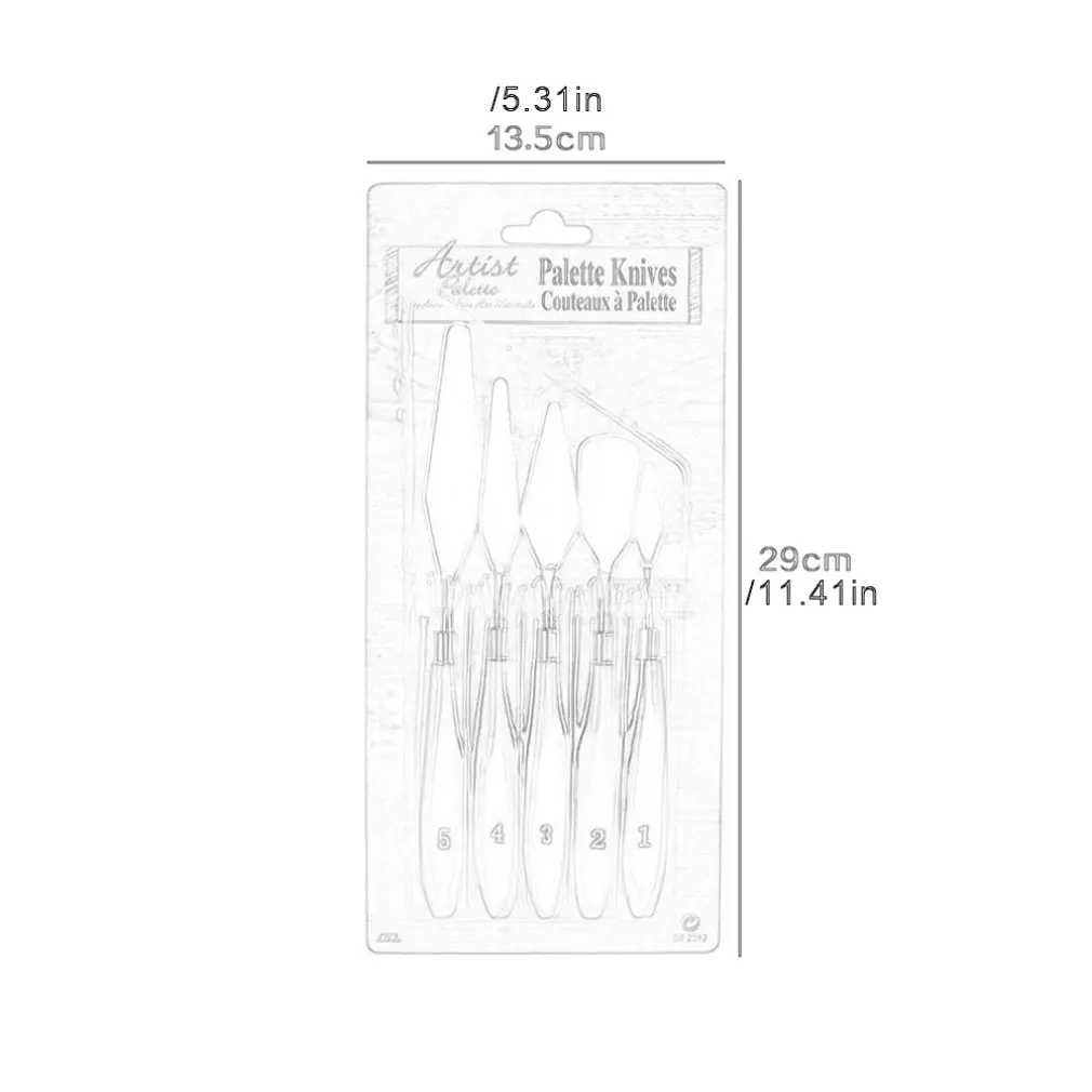 5 шт смешанные палитры нож краска ing нержавеющая сталь лопатка-скребок товары для рукоделия для художника холст, масляная краска смешивания цветов