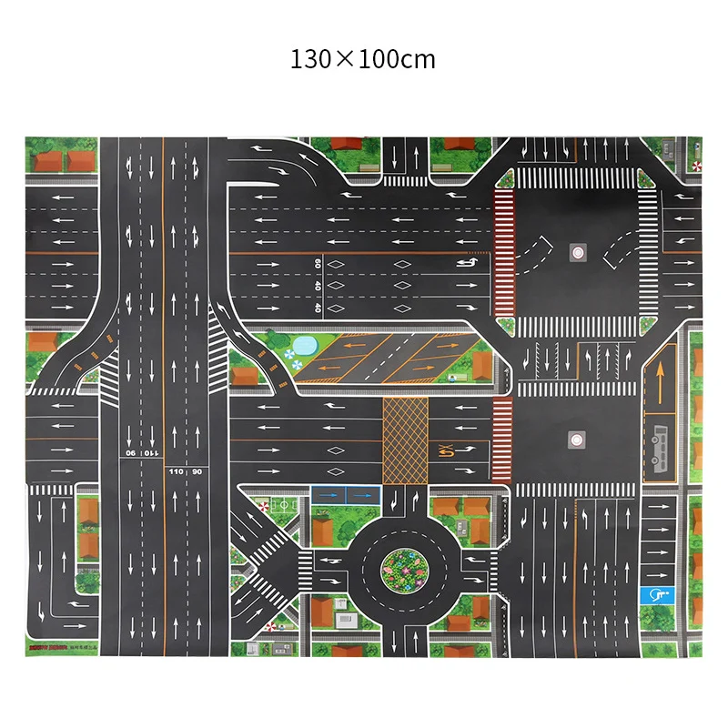 Trafic Tapis Circuit 130 * 100cm Tapis de jeux 