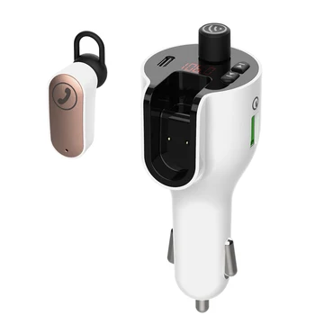 

OULLX Bluetooth Headset MP3 Car Multi-function Earphone Headphone With Fast Charging QC3.0 TYPE C Interface