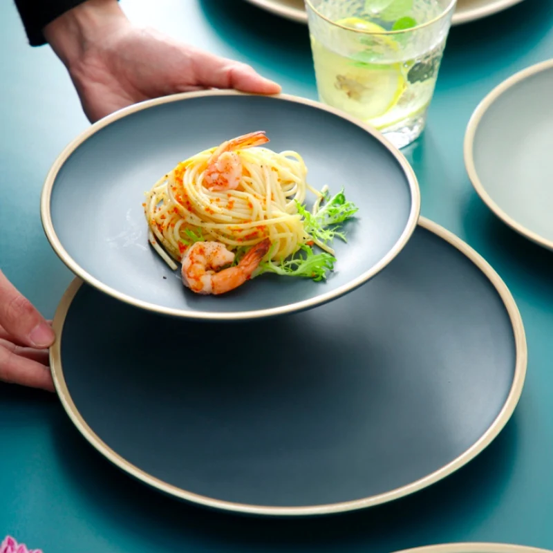 Salad Plate Dinner Dish Cartoon Pattern Steak Plates Home Hotel Ceramic Food Dishes Tray Pasta Restaurant | Дом и сад