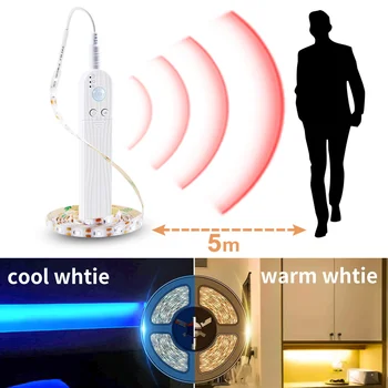 

Led Motion Sensor Cabinet Light Strip Switch Night Light DIY Closet Kitchen PIR Wardrobe Lamp Wireless Lights Led Bedroom Light