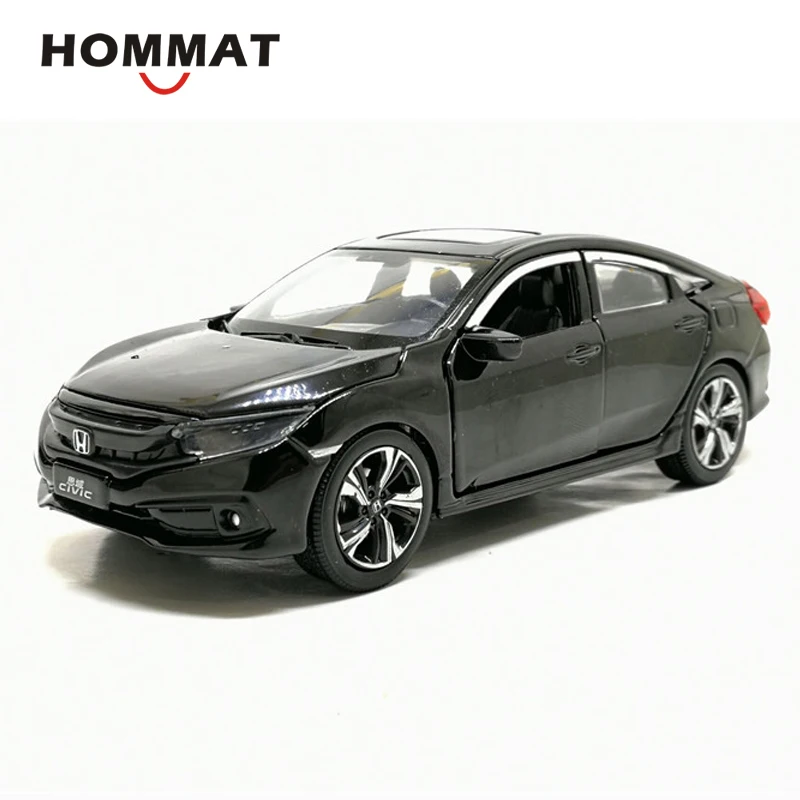 Hommate 1/32 Honda Civic металлическая машина модель литая модель 1:32 литая модель игрушечного автомобиля модели автомобиля Игрушечные Машинки Игрушки для детей - Цвет: Black