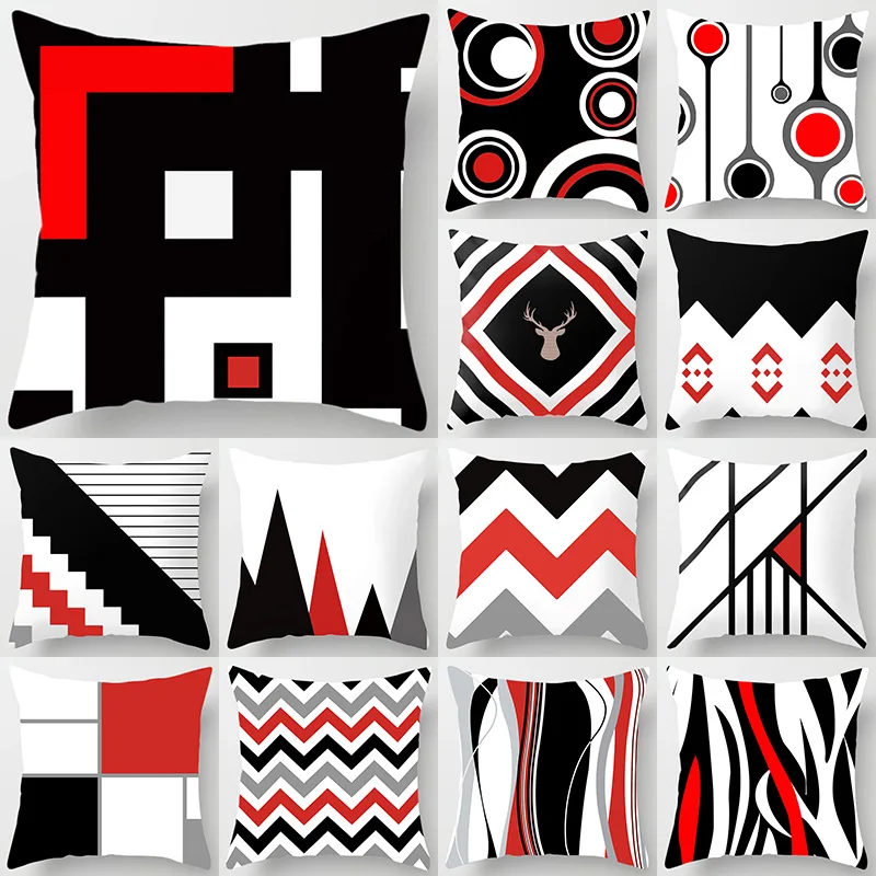 Черный красный геометрический узор 43*43 см для ухода за ребенком мам чехол подушки
