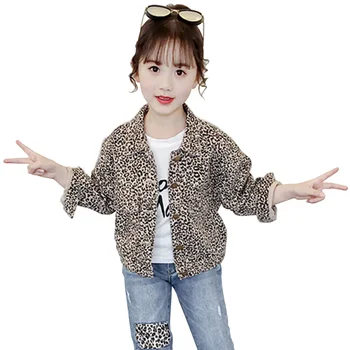

Kids Jacket Coat Spring Autumn Kids Jackets For Girls Leopard Print Children's Coat Teenage Children's Clothes 6 8 10 12 14