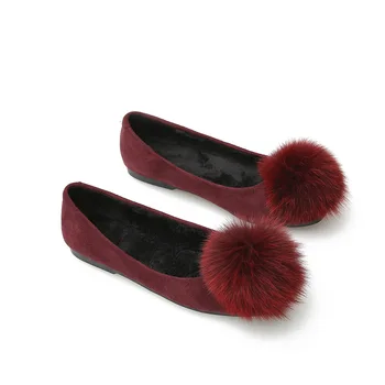

Flock Casual Solid Slip-On Round Toe Spring/Autumn woman shoes