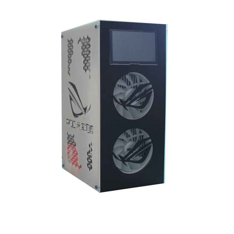 Mini Acryl Computer Case Vertical ITX 14L Supports Long Graphics Card ATX Power Supply 240 280MM Water Cooling PC Box