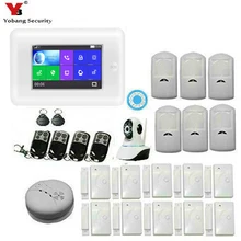 4,3 дюймов Сенсорный экран, Wi-Fi, GSM, смс, беспроводной домашней охранной сигнализации Системы Французский Испанский ip-видеокамера дыма пожарной Сенсор детектор