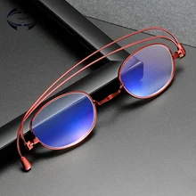 VCKA, анти-синий светильник, вращение на 360 градусов, складные очки для чтения, для мужчин и женщин, Тонкая оправа, складные очки для дальнозоркости+ от 1,0 до+ 4,0