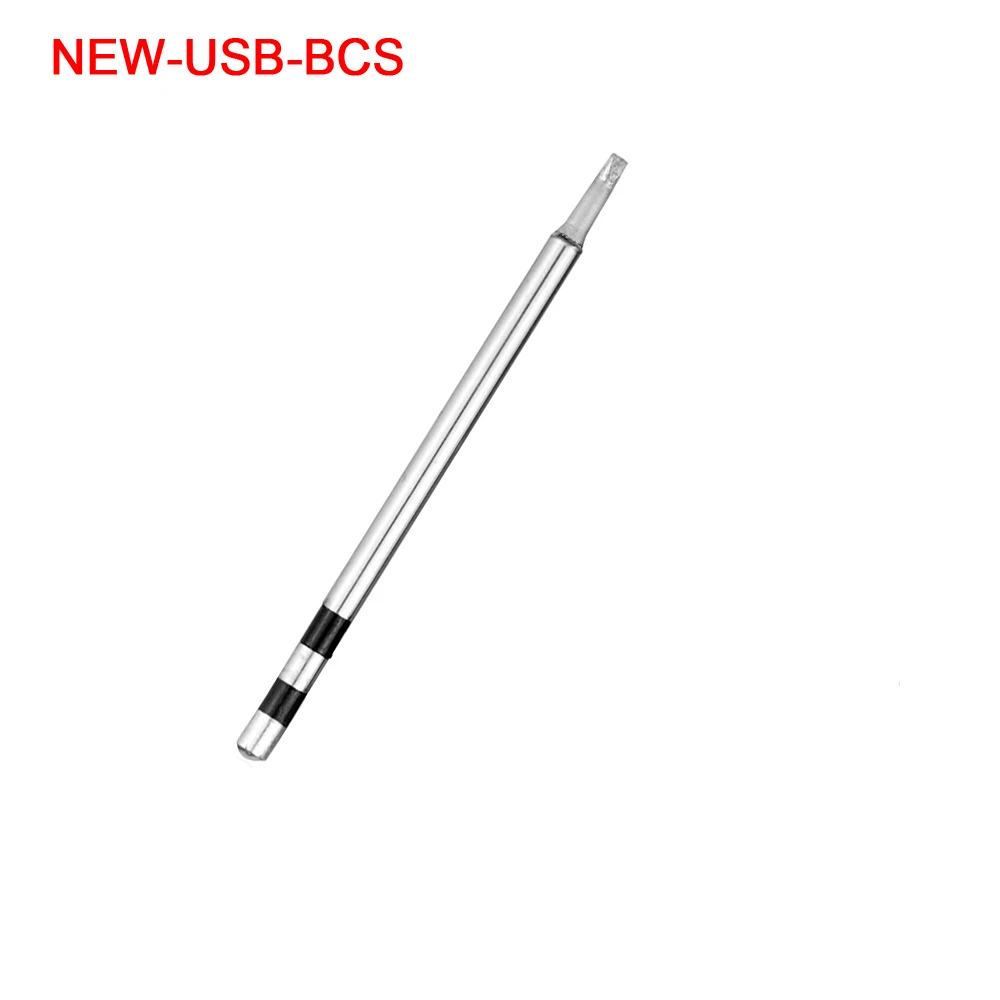 BCS Soldering Tip NEWACALOX USB 10 Вт DC5V паяльник 5 шт. нержавеющая сталь сварочные наконечники I/K/BCS/2C/2.4D специально для PX-988USB паяльник - Цвет: BCS Soldering Tip