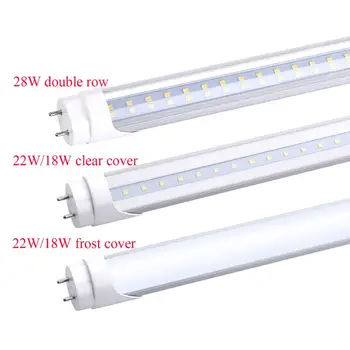 

25Pack T8 4Foot 2 Pin Led Light Bulbs 18W 22W 28W 4FT Bi Pin Led Shop Light 4' Tubes Fluorescent Replacement Dual-end Powered