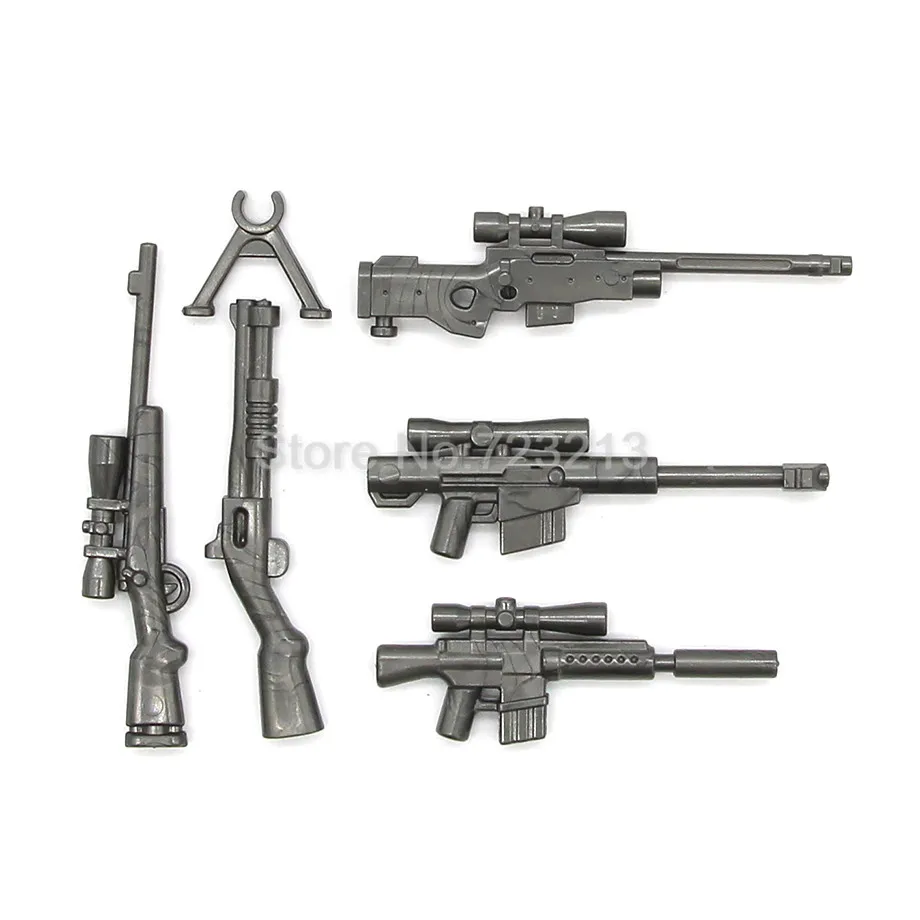  Military 450pcs Weapon Parts Accessories PUBG Gun Headset Interphone MOC Multicolour Building Block