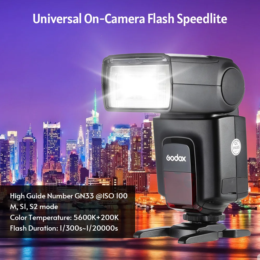 On Camera Flash Godox TT520 Electronic Speedlite+AT-16 2.4G Wireless Trigger Transmitter Guide S1 S2 Mode For Canon Nikon Pentax