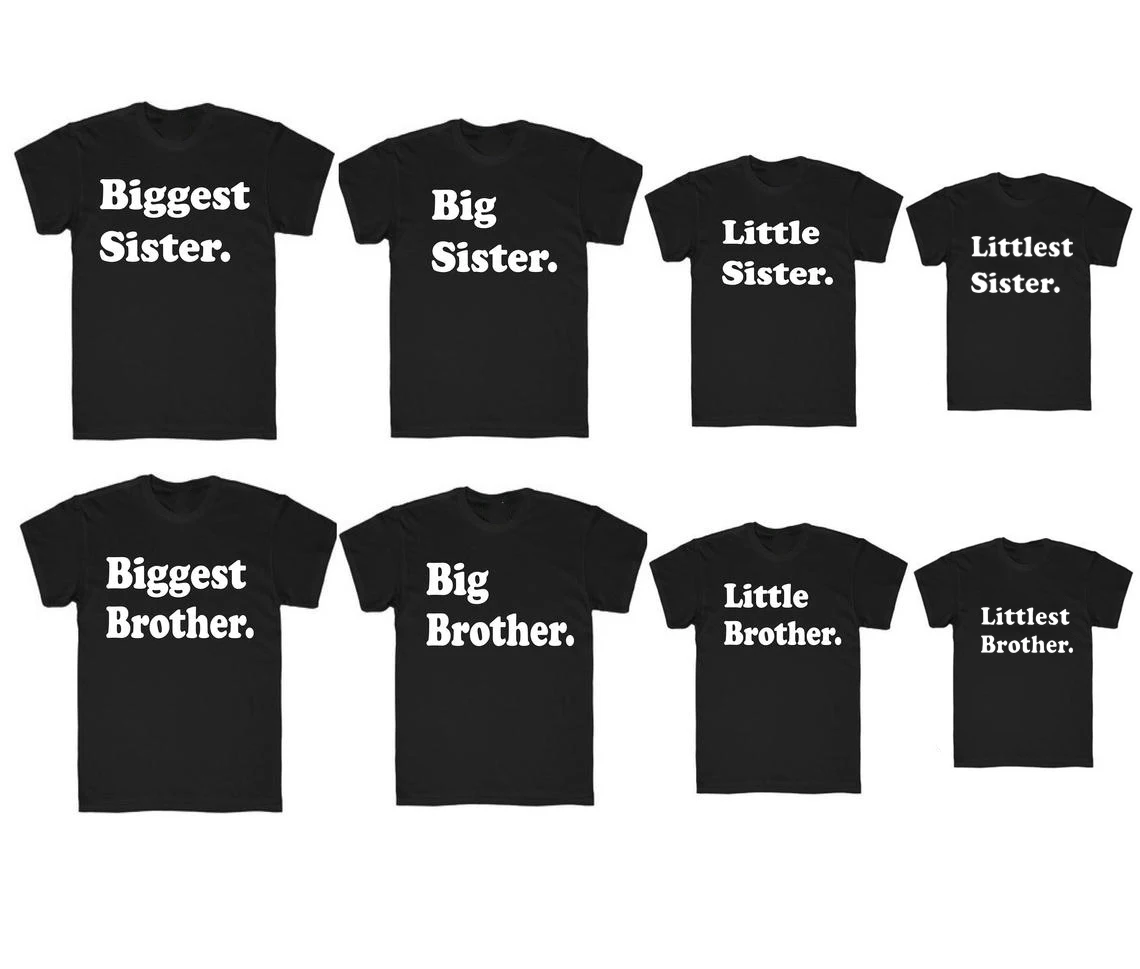 Tee-Tops Shirts Littlest Matching Sister Family Toddler And Big Mix Biggest