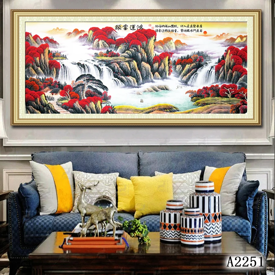 

Abstract Oil Painting Print on Canvas Chinese-style Landscape Canvas Art Printing Canvas Painting Wall Art Picture for HomeDecor