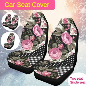 

Rose flower Embroidered Car Seat Cover Universal Fit Most Vehicles Seats Interior Accessories Seat Covers