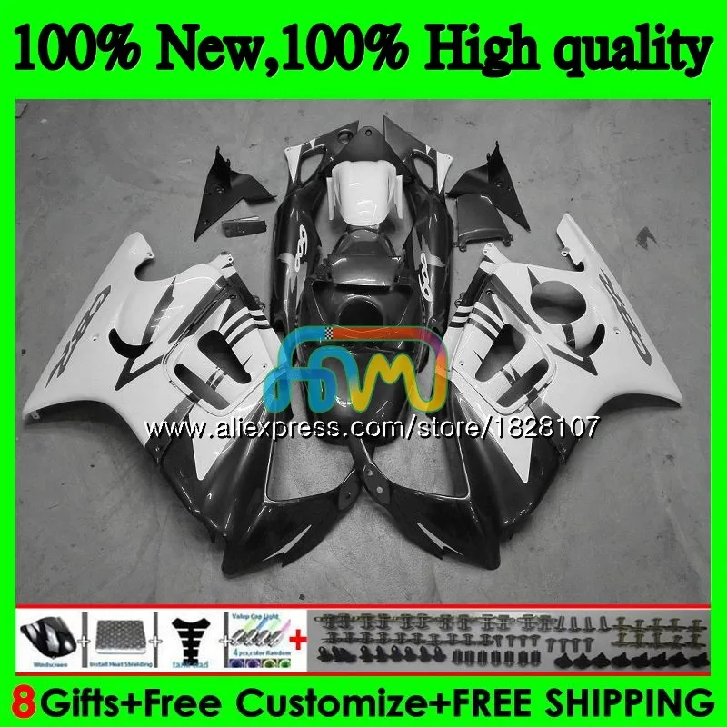 600CC обтекатель для HONDA CBR600F3 CBR 600 FS 600F3 600FS 3BS. 194 CBR600 F3 91 92, серого, белого цвета, 93 94 1991 1992 1993 1994 комплект+ майка
