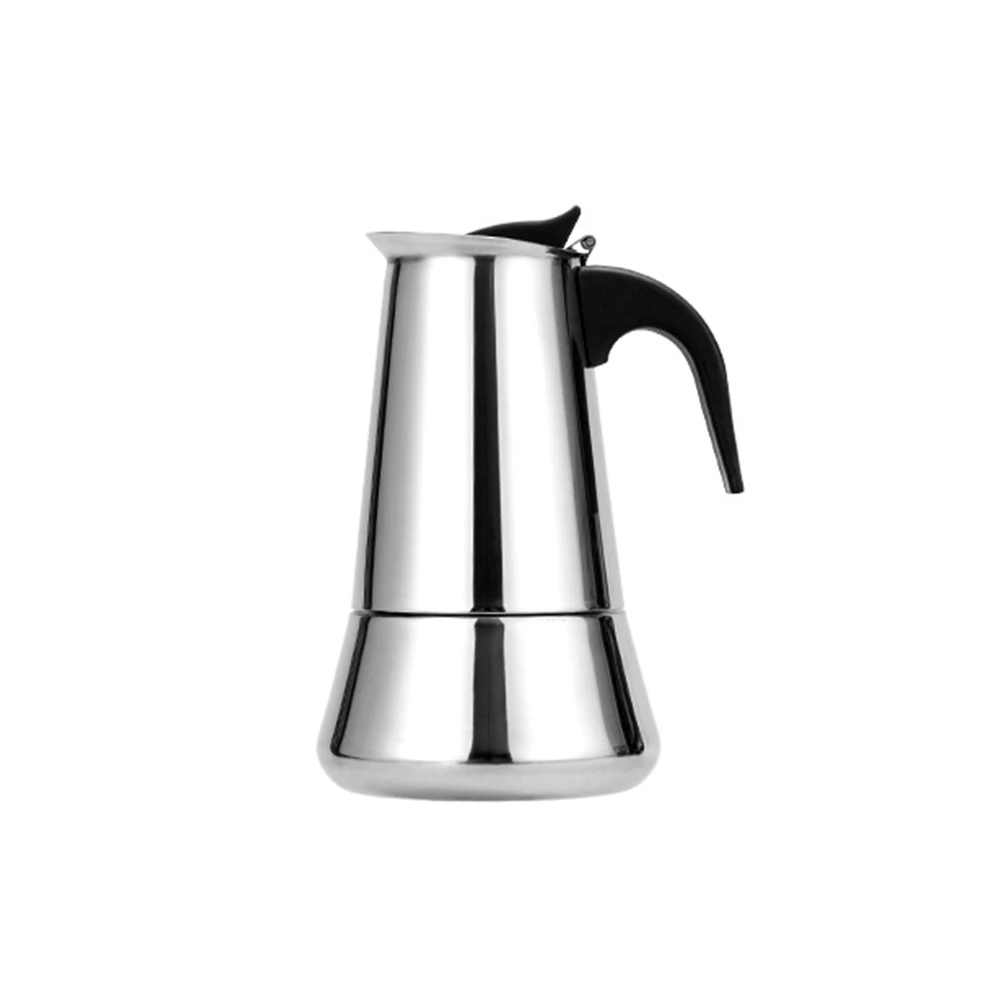 Stainless Steel Stovetop Coffee Pot Espresso Coffee Maker Kettle 100ML / 200ML / 300ML / 450ML Outdoors Indoors Cafeteira - Цвет: Белый