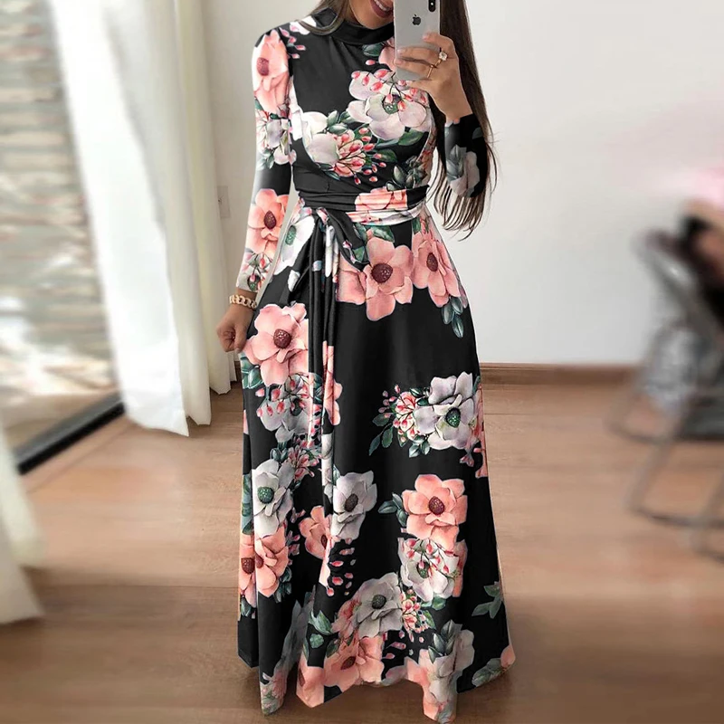Summer Long Dress Floral Print Boho Beach Dress Tunic Maxi Plus Size Dresses Women Evening Party Dress Sundress Vestidos
