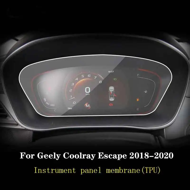 

Для Geely Coolray Escape 2018-2022, мембрана для автомобильной внутренней приборной панели, ЖК-экран, защитная пленка TPU, защита от царапин