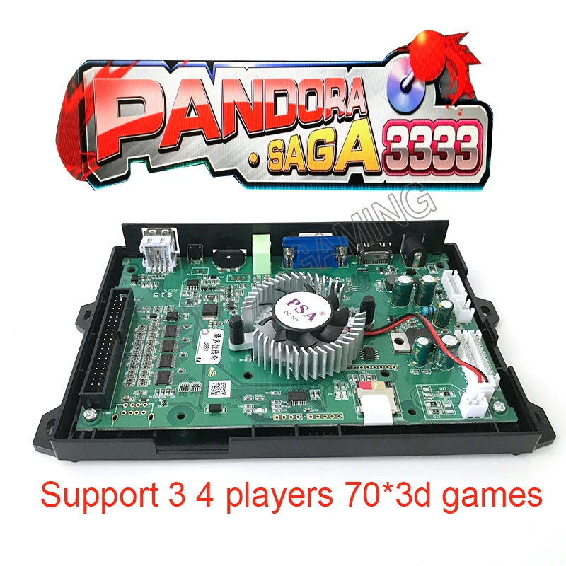 3333 в 1 аркадная игровая доска Pandora Saga Box Family Versoin мультиигровая поддержка 3 4 плеера